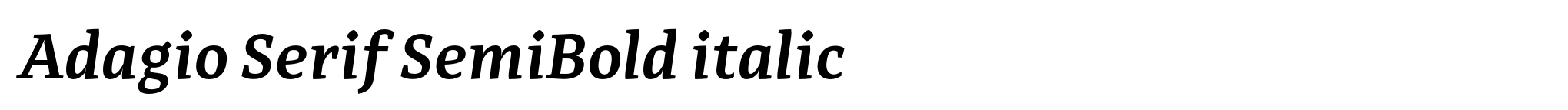 Adagio Serif SemiBold italic image
